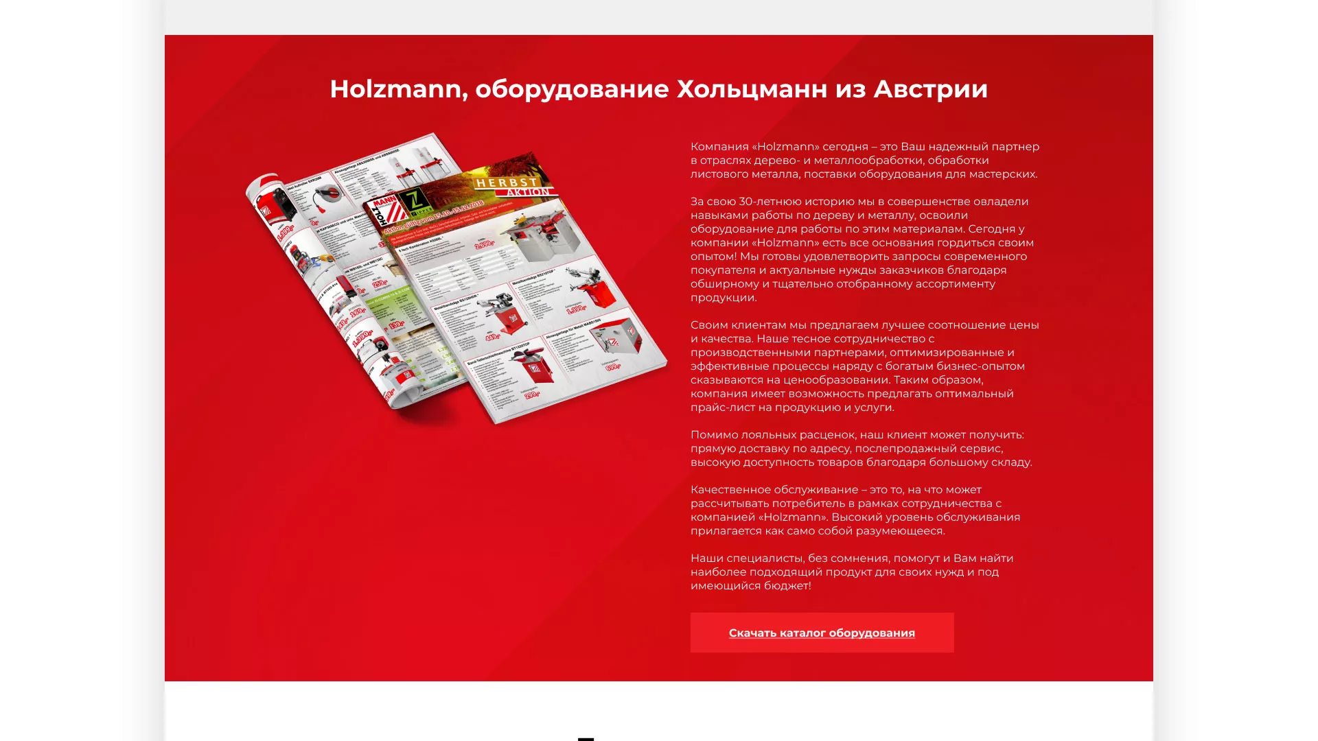 Создание сайта компании «HOLZMANN Maschinen GmbH» в Ельце