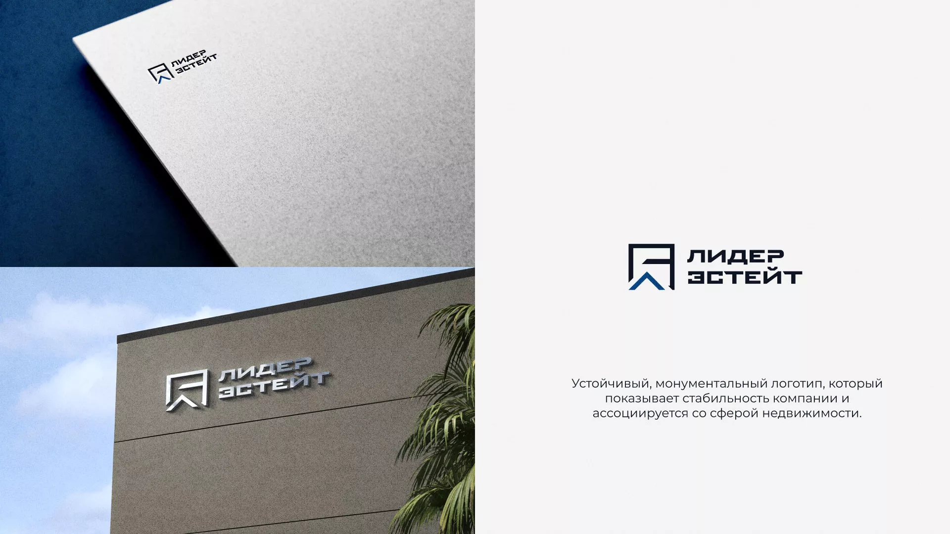 Разработка логотипа агентства недвижимости «Лидер Эстейт» в Ельце